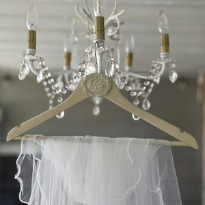 Bridal Hanger for Veil with Monogram
