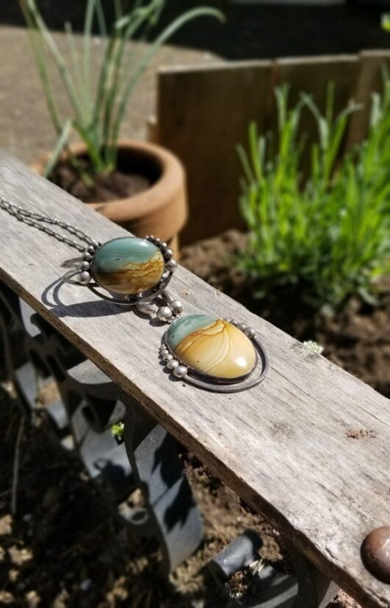 Agate Pendant Chain & Bracelet - image 1