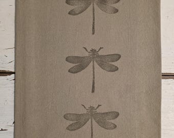 Flour Sack Towel with Dragonfly White also Available
