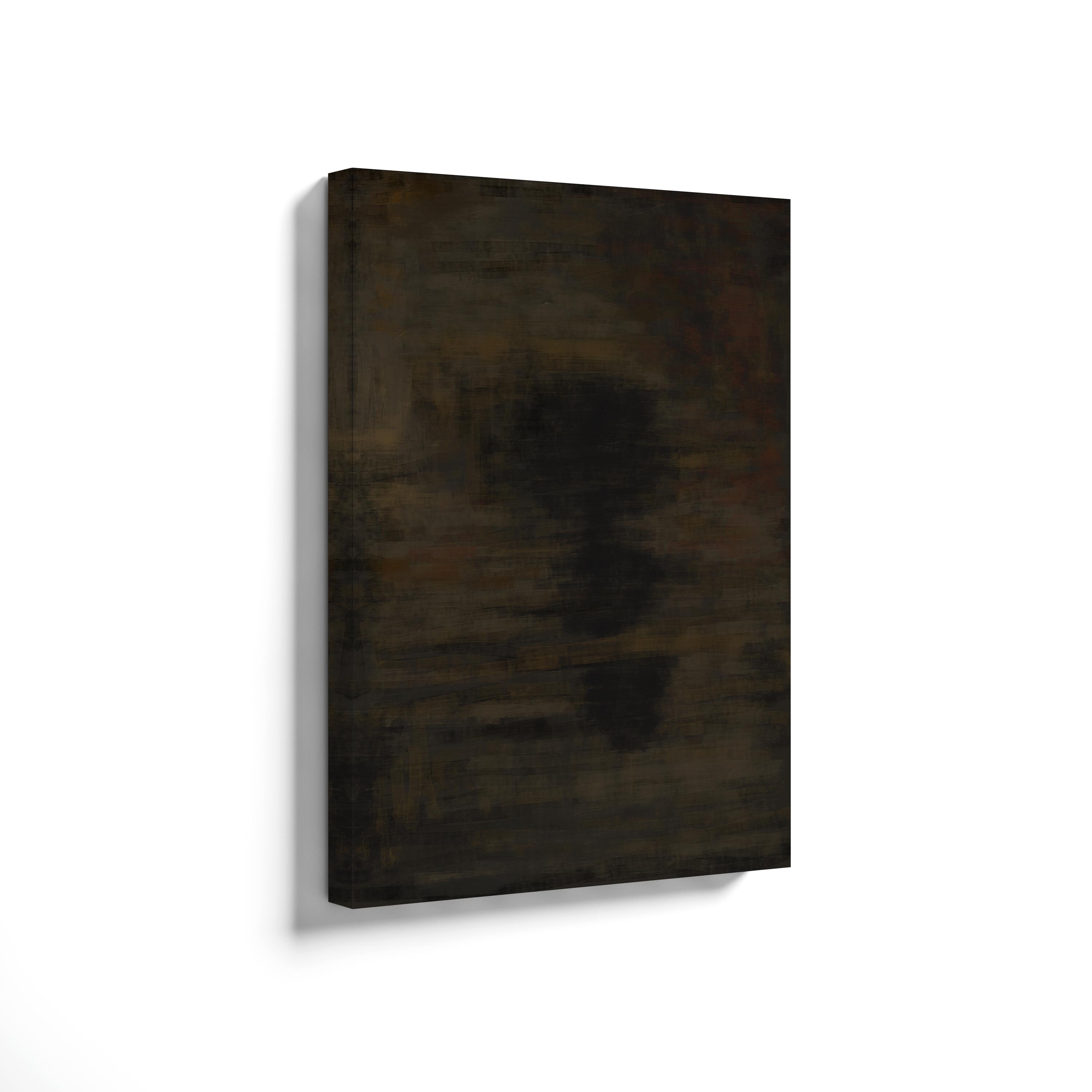 Dark Abstract Textured Rectangular Artwork, Tall Mid Century Modern ...