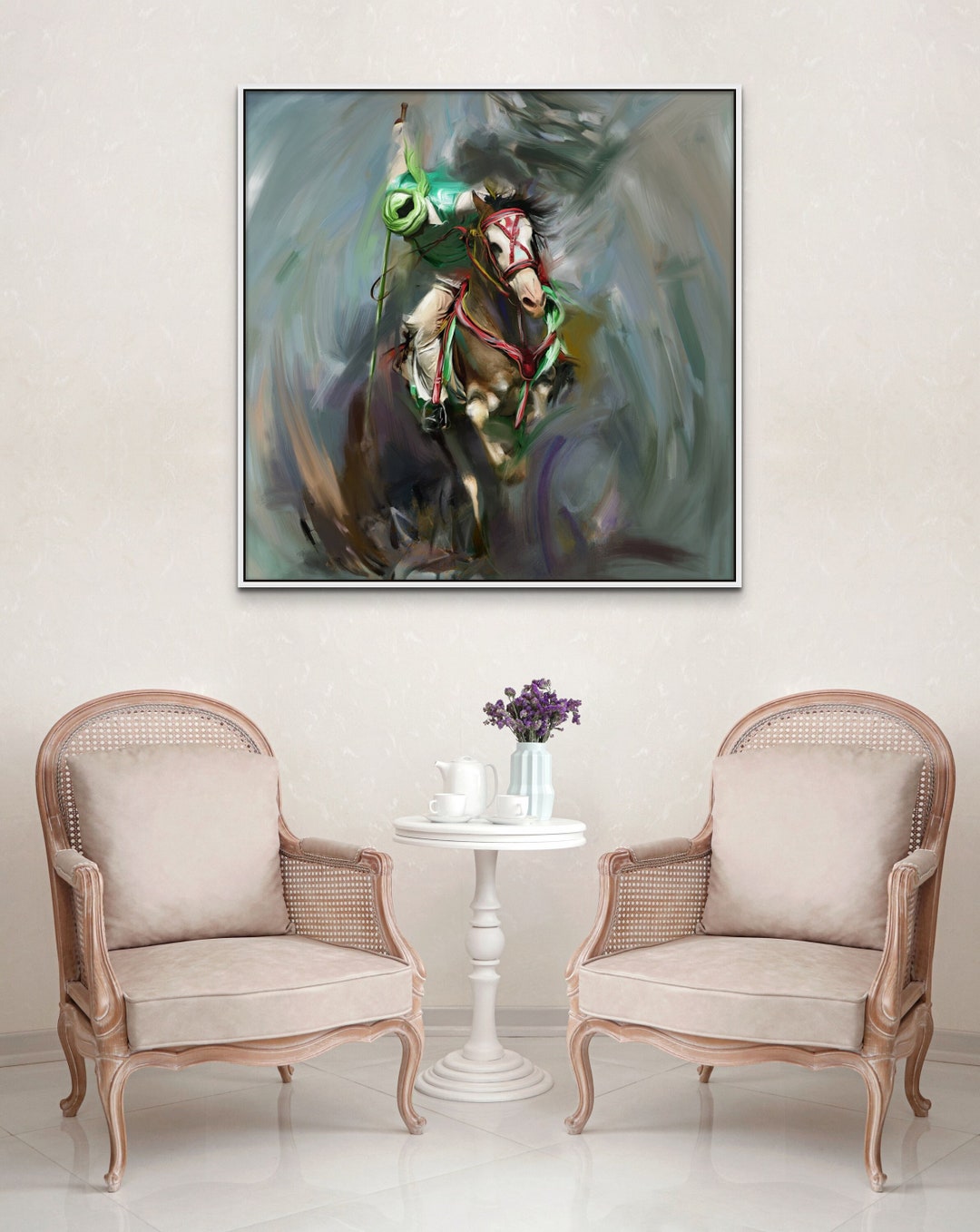 Horse Painting Wall Art Equestrian Decor Tent Pegging Equine Etsy