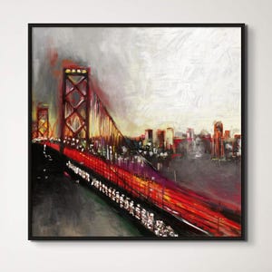 Oakland Bay Bridge Canvas Print: San Francisco Skyline Wall Art