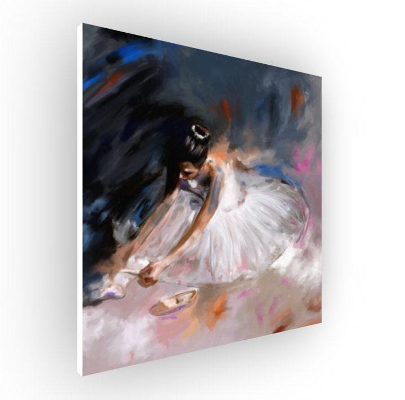 Ballerina Painting Original Ballet Wall art, Dance Studio Decor, Classical Dancer Oil Painting Canvas, Ballet Gifts for Girls