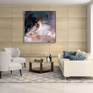 Ballerina Painting Original Ballet Wall art, Dance Studio Decor, Classical Dancer Oil Painting Canvas, Ballet Gifts for Girls