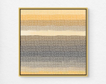 Kufic Calligraphy Modern Islamic Wall Art, Arabic Quranic Verses Canvas Print, First Kalima Prayer Room Decor