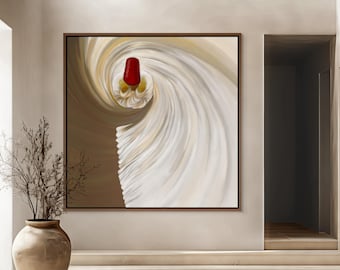 Sufi Whirling Dervish Painting, Modern Original Islamic Art Prints, Sufism Spiritual Canvas Decor, Rumi Muslim Wall Art