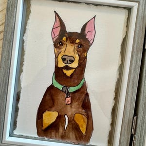 REAL PAINTING Ritratto di animale domestico personalizzato ad acquerello da foto - Cane, gatto o dipinto di animale domestico - Commemorativo o regalo - Dipinto a mano su carta - 8x10