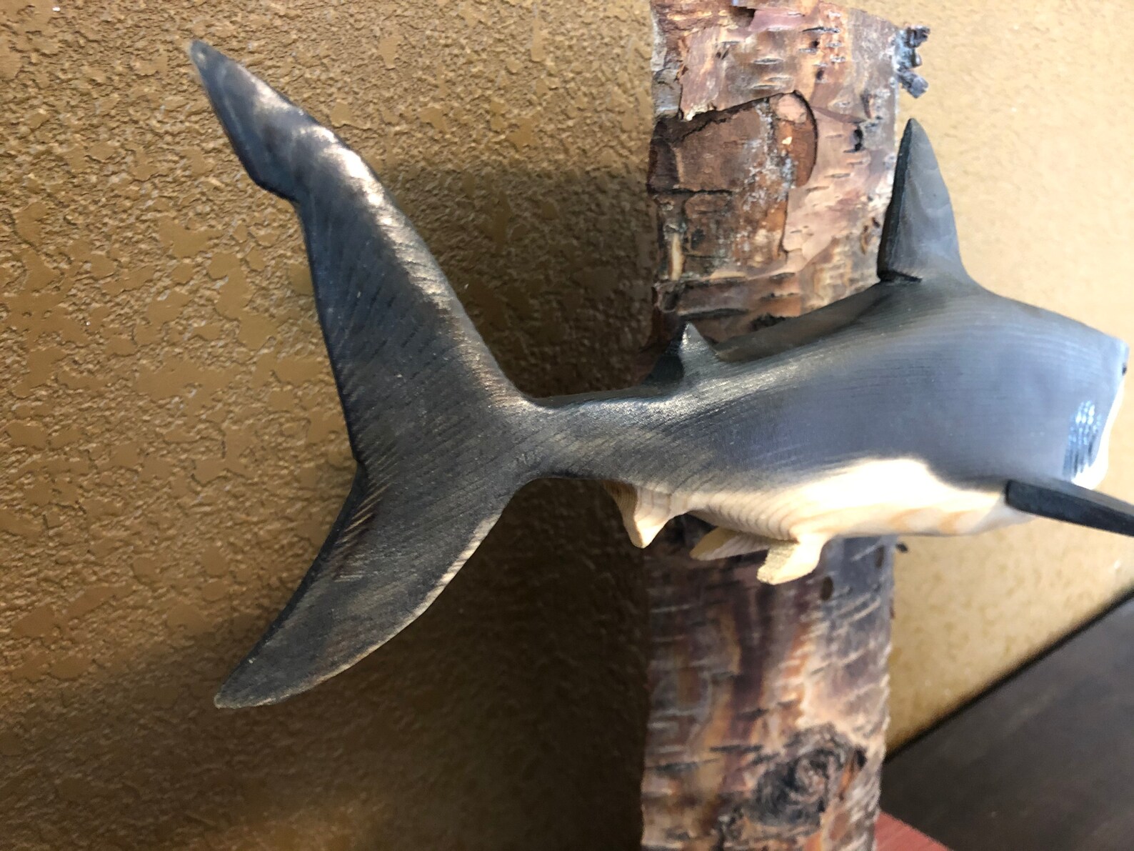 Great White Shark Wood carved shark made from pine created Etsy