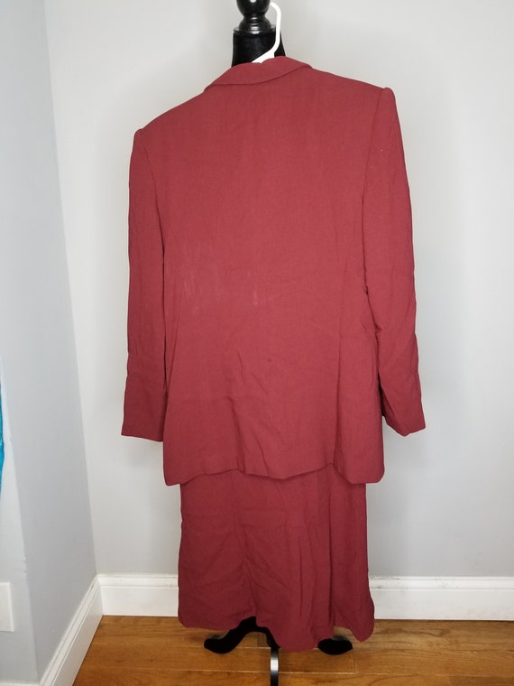 Rena Rowan Vintage 90s Suit Dress Size 10P/12P Bl… - image 5