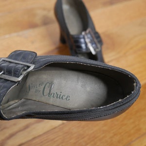 True Vintage 1940's Styled by Clarice Maryjane Shoes in Black US Womens Size 5/5.5 image 3