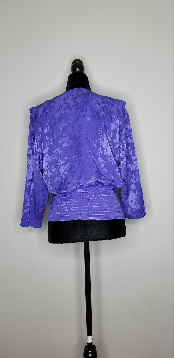 The House of Nu Mode Polyester 80s Blouse Wrap Wo… - image 4