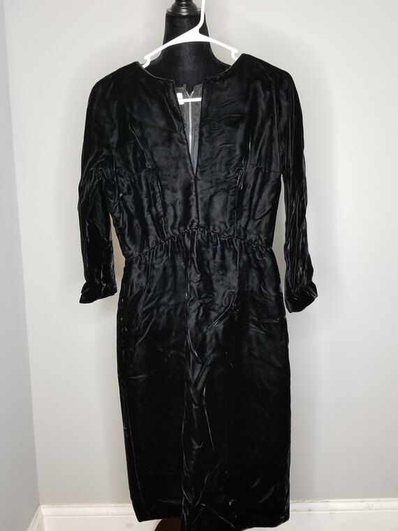 Sexy and Chic Madeleine for I.magnin Co Black Velvet Wiggle Dress Size S Etsy Canada