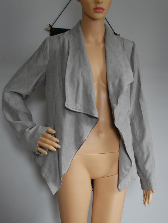 Thrift Y2K Light Gray Rampage Blazer Rare Work Bl… - image 1