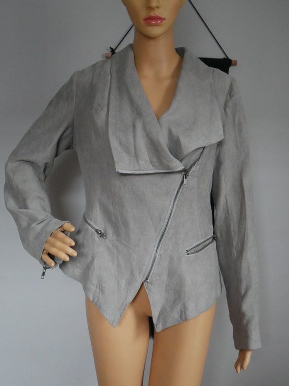 Thrift Y2K Light Gray Rampage Blazer Rare Work Bl… - image 4