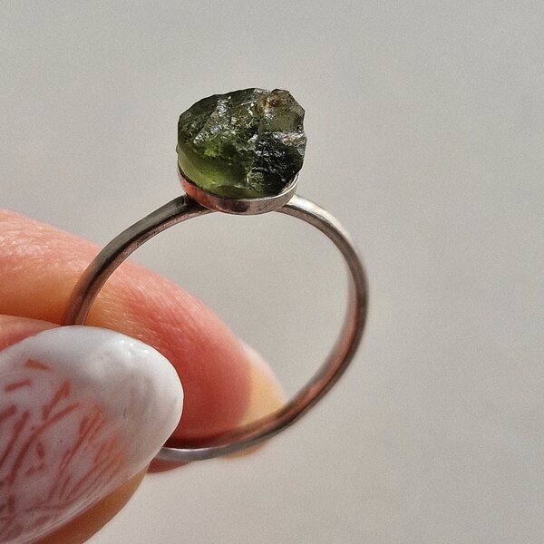 Moldavite Ring Etsy