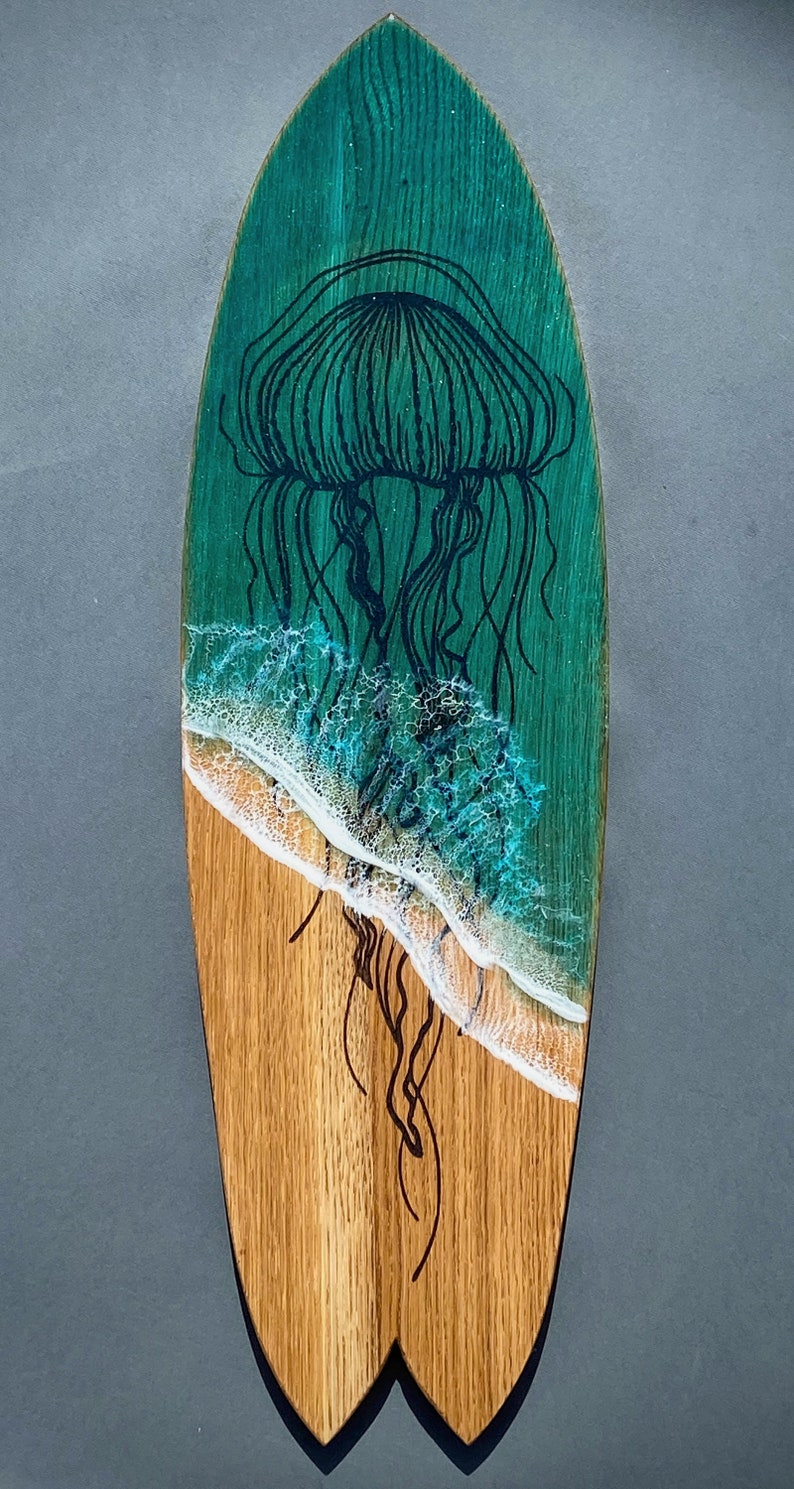 Surfboard Wall Art Wall Decor Ocean Resin Art Wooden Etsy