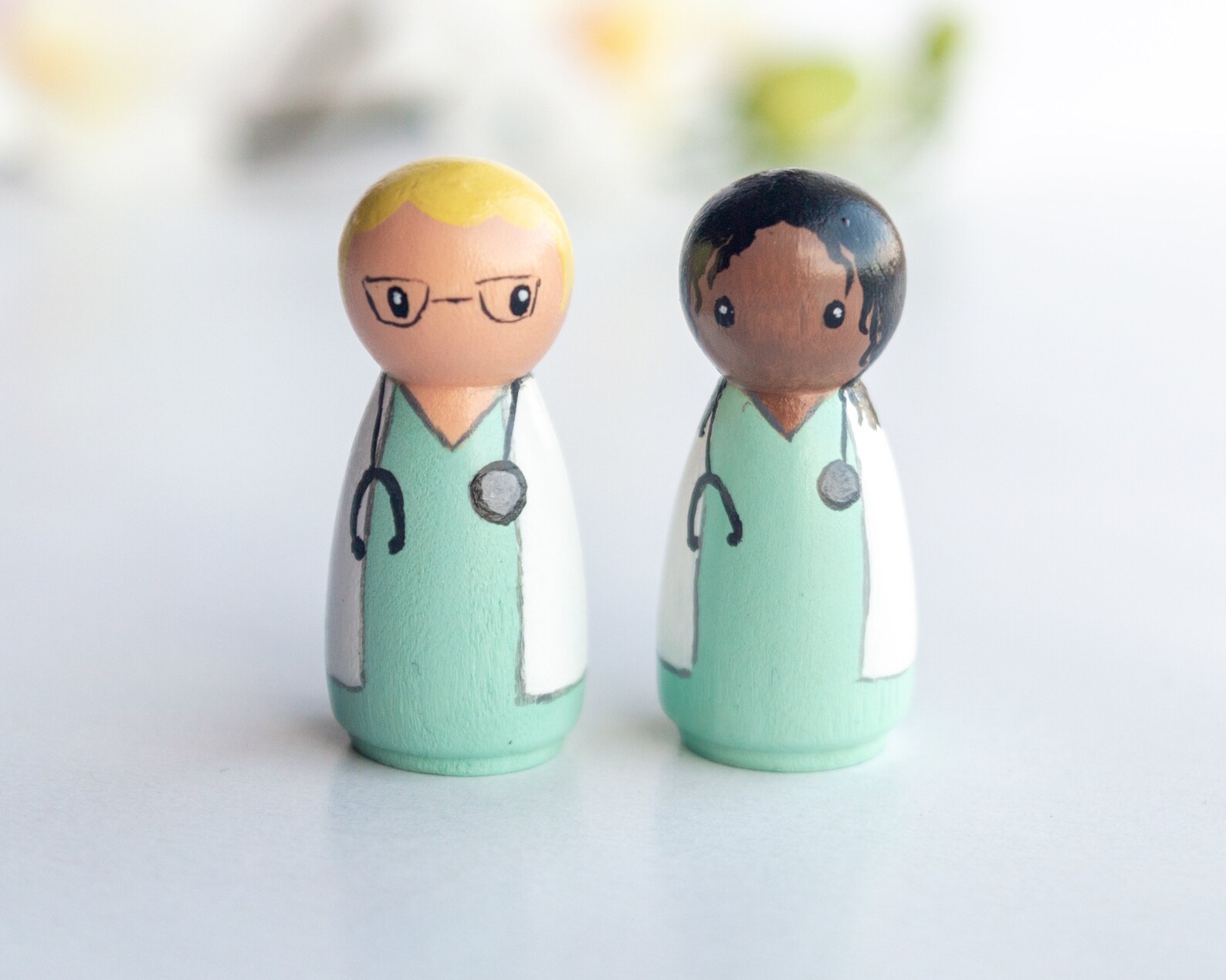 Doctor Peg Doll Keychain Medical Student Gift Future Doctor Etsy