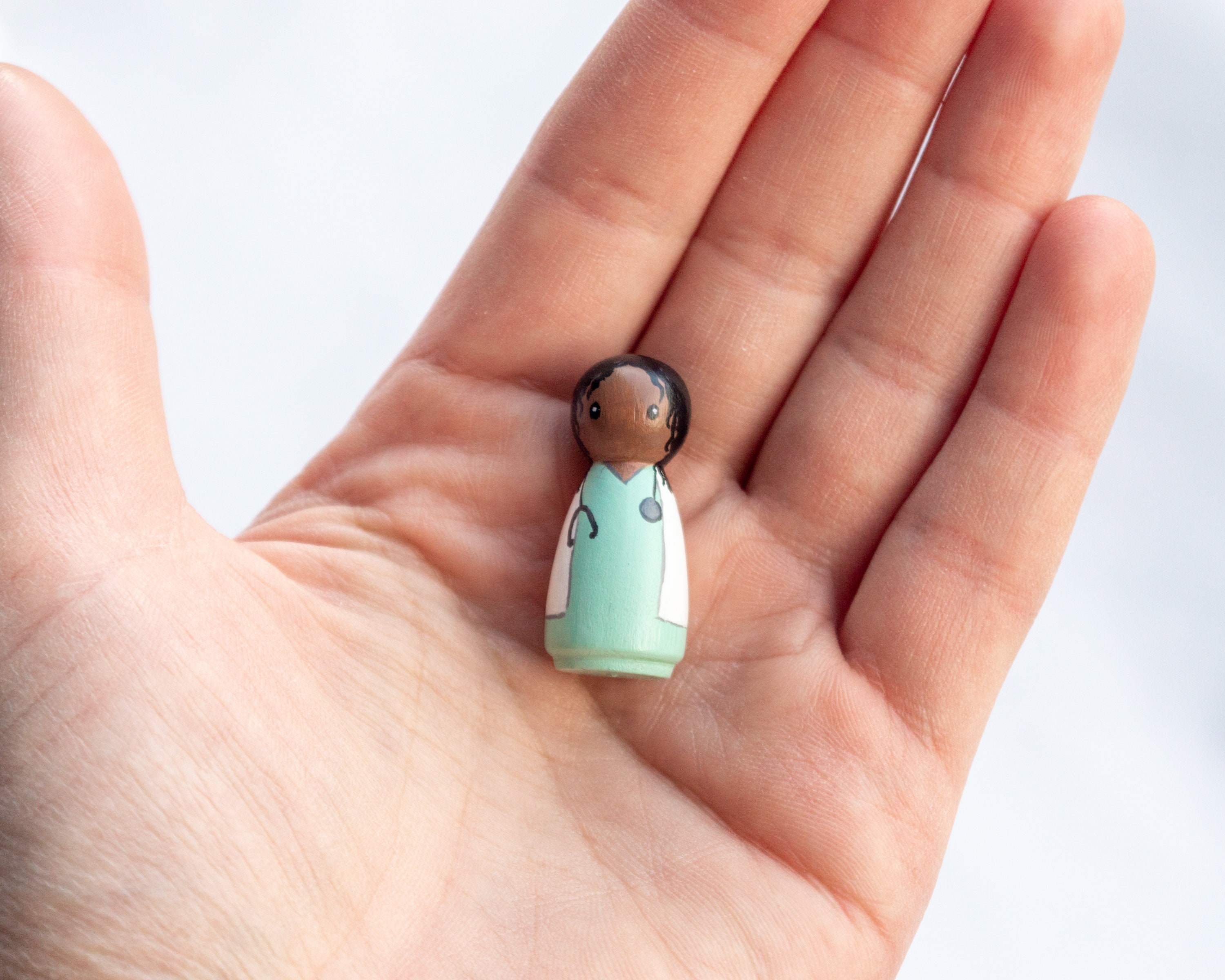 Doctor Peg Doll Keychain Medical Student Gift Future Doctor Etsy