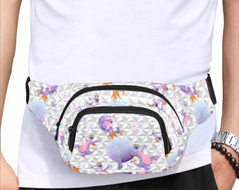 Epcot Figment Disney parks inspired waist bag bumbag fanny pack