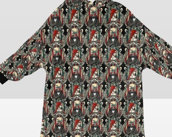 Jack y Sally pesadilla historia de amor encapuchada Manta Sudadera con capucha oversize invierno