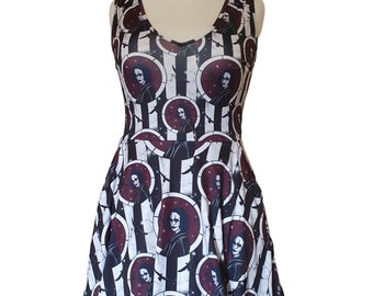 The crow movie inspired print skater dress- Sizes S- 5XL plus size