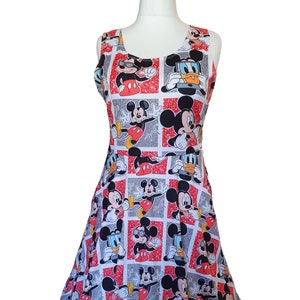 Main mouse inspired print skater dress- Sizes S- 5XL plus size