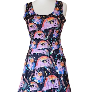 Figment and Dreamfinder Epcot Disney Parks inspiriert Print Skater Kleid - Größen S- 5XL plus Größe