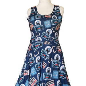 Jaws VHS video movie inspired print skater dress- Sizes S- 5XL plus size