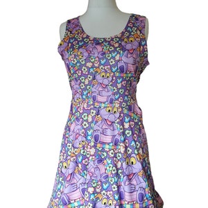 Figment Popcorn Eimer Festival der Künste Disney Parks inspiriert Print Skater Kleid - Größen S- 5XL plus Größe
