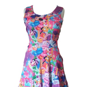Duffy bear inspired parks print skater dress- Sizes S- 5XL plus size