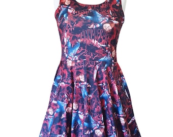 Halloween horror movie Chucky print skater dress- Sizes S- 5XL plus size
