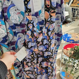 READY TO SHIP UK14 Goth moth kawaii print pinafore overalls dungarees