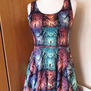 Halloween horror movie print skater dress- Sizes S- 5XL plus size