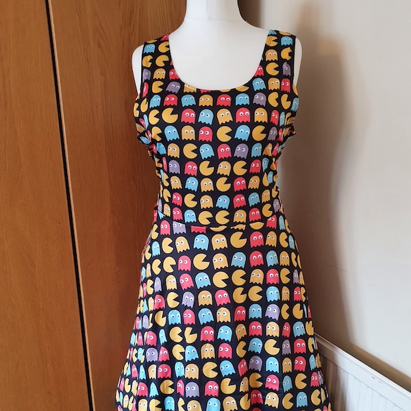 Robe skater imprimée Pac-Man - Tailles S- 5XL plus taille