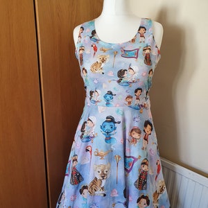 Aladdin inspired skater print dress S-5XL kawaii kitsch plus size