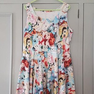 Everyone's favourity dogs inspired cute print skater dress- Sizes S- 5XL plus size