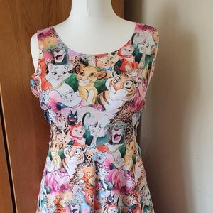 Everyone&#39;s favourite cats inspired cute print skater dress- Sizes S- 3XL plus size