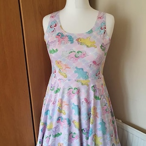 Pastel pony skater print dress S- 5XL kawaii kitsch retro rockabilly cute alternative fashion