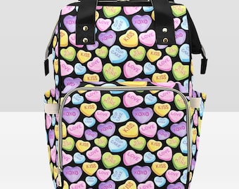 Love hearts Baby Diaper Nappy Changing family large Backpack Bag