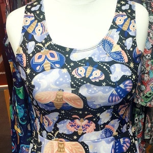 Goth Motte kawaii Print Skater Kleid L Gr.14