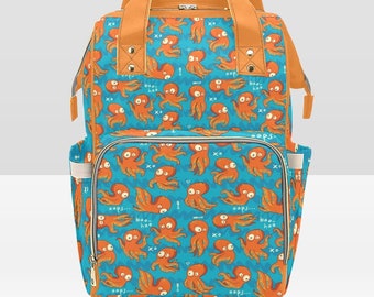 Octopus Baby Diaper Nappy Changing family large Backpack Bag