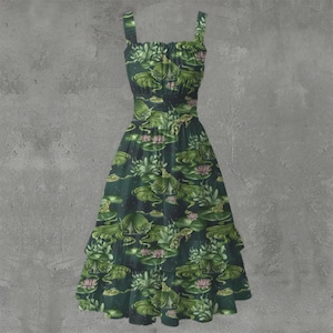 Nymph water monster mermaid  vintage style fantasy dress goth emo alternative plus size