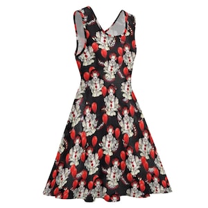 Halloween It Clown horror movie print skater dress- Sizes S- 5XL plus size