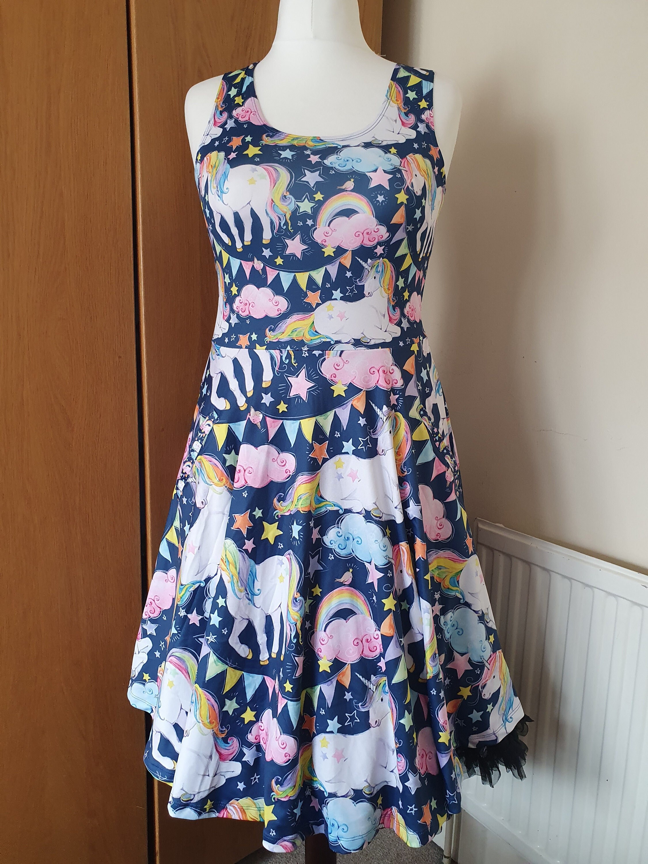unicorn skater dress Skater Dress with Pockets