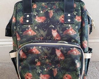 Fox Baby Diaper Nappy Changing family large Backpack Bag