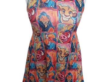 Lion inspired print skater dress- Sizes S- 5XL plus size