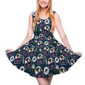 ET VHS video movie inspired print skater dress- Sizes S- 5XL plus size
