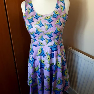 Alien Toy story inspired cute print skater dress- Sizes S- 3XL