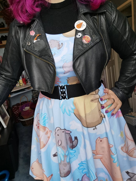 Pigs might fly print skater dress- kawaii kitsch rockabilly cute quirky alternative fashion