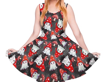 Venus Fly Trap Spooky Green Ghost Halloween Midi Flared Flare Bottom Skater  Dress Ladies Womens Short Sleeves Sleeved Custom Printed S-4XL - Etsy